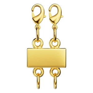 Halskette Lagenlook Verschluss - 18K Gold Collier Separator für Double Gold A - Bild 1 von 6