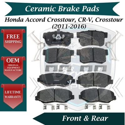 Nuevo kit de pastillas de freno delanteras y traseras de cerámica OE para Honda CR-V 2005-2016 9 años de garantía Foto 1 de 4