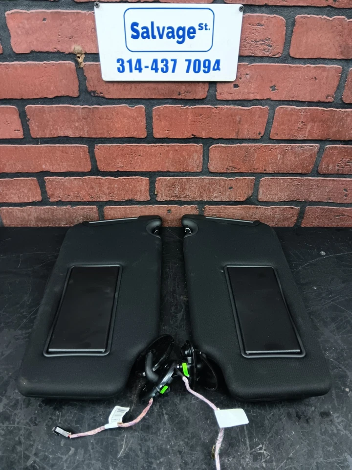 Juego de parasol extensible negro diestro y derecho Dodge Charger 14-23 con luces y espejo retrovisor Foto 1 de 4