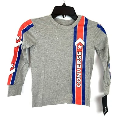 Converse Youth Boy’s Grey Long Sleeve Shirt Size 5 - Image 1 of 3