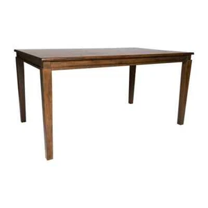 Traditional Brown Matte Wood 36.25 in. 4 Legs Dining Table Seats 6 - Picture 1 of 8