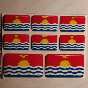Adesivi Kiribati Adesivo Bandiera Kiribati Resinati 3D Resinato Resine Vinile - Imagen 1 de 1