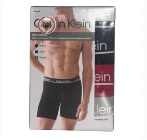 Boxer uomo Calvin Klein in microfibra confezione da 4 - taglia grande traspirante - Foto 1 di 3
