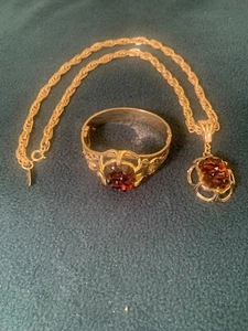 Vintage Whiting & Davis Hinged Bracelet Topaz Amber Citrine Mine Cut Glass Rare - Picture 1 of 24