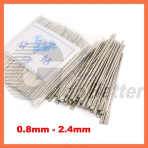 Punte da trapano a punta diamantate 0,8 mm - 2,4 mm per piastrelle vetro gioielli ceramica - Foto 1 di 6
