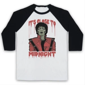 Zombie Thriller 80s Pop Halloween Spooky Pop King Adults Baseball T-Shirt Tee - Picture 1 of 16