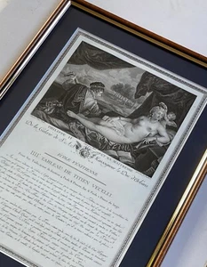 Philippe II. und seine, origin. Kupferstich 1786 nach del TIZIANO, gerahmt, - Bild 1 von 12