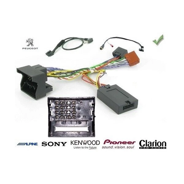 COMMANDE AU VOLANT Peugeot 5008 2009-2013 - Pour KENWOOD complet avec interface - Photo 1/1