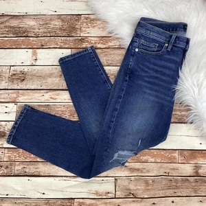Banana Republic Women's Mid Rise Straight Leg Ankle Jeans Sz 26 NWT Distressed - Picture 1 of 7