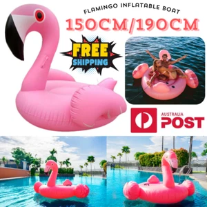 Giant Inflatable Flamingo Pool Float Large Outdoor Flamingo Swimming Flotage Toy - Picture 1 of 9