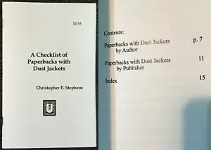 A Checklist of PAPERBACKS WITH DUST JACKETS Ultramarine Christopher Stephens wow - Foto 1 di 4