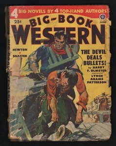 BIG-BOOK WESTERN MAGAZINE Vol. 28 #1, June 1950, GD CONDITION, 4 Complete Novels - Imagen 1 de 3