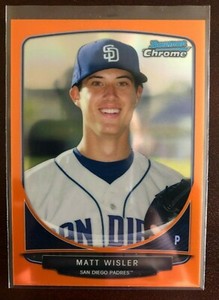 Matt Wisler 2013 Bowman Chrome Prospect #BCP42 ORANGE REFRACTOR Ref 09/25 Twins