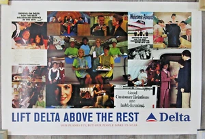1971 Delta Airlines Employee Lift Delta Above the Rest Motivational Poster - Picture 1 of 4