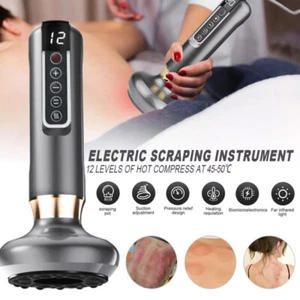 Electric Guasha Scraping Therapy Vacuum Suction Cup Cupping Massager Body Detox - Picture 1 of 18