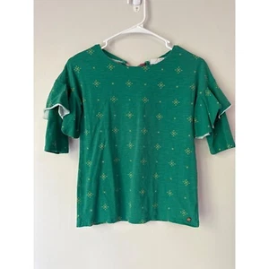 Matilda Jane 435 Tween Girls size 8 Teal Blouse TIs the Season CHRISTMAS - Picture 1 of 3
