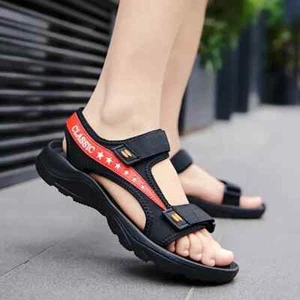 Trendige Herren Sandalen mit offener Spitze bequem Rutschfest Gr. 40  - Bild 1 von 2
