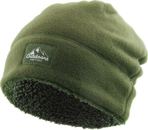 Fleece Beanie Sherpa Fleece Lined Warm Ski Hat Skully Winter Hat