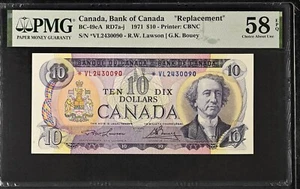 Canada Replacement 10 Dollars 1971 Lawson Bouey *VL2430090 - PMG 58 CH AU EPQ - Picture 1 of 2