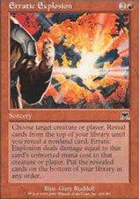 4x Erratic Explosion MTG Onslaught NM Magic Regular