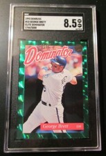 1993 Donruss Elite Baseball #15 George Brett Dominator SGC 8.5 NMMT+ #1744/5000
