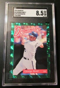 1993 Donruss Elite Baseball #15 George Brett Dominator SGC 8.5 NMMT+ #1744/5000