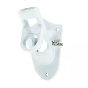 Flag Pole Holder,2 Position Aluminum Alloy Bracket for 1" Inner Dia White - Picture 1 of 6