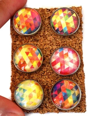 Triangles Decorative Push Pins Thumb Tacks for Cork Board Cute Handmade Office - Image 1 of 2
