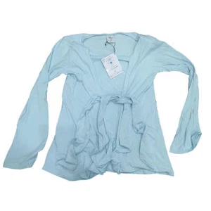 Bamboo Yoga Ladies Maternity Crop Top Size 12 Blue - Picture 1 of 1
