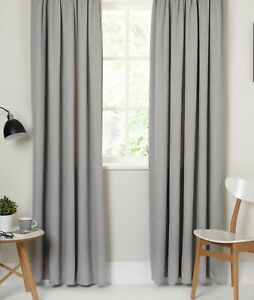 Thermal Blackout Curtains Ready Made Eyelet Ring Top or Pencil Pleat + Tie Backs