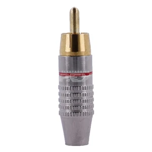 Conector Adaptador Audio RCA Macho sin Soldadura Chapado en Oro v622 - Imagen 1 de 4