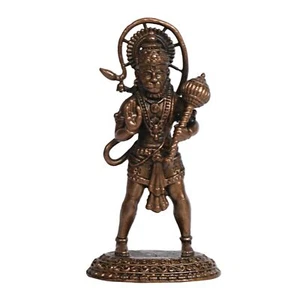Hanuman Ji Copper Statue Bajrangbali Bajrang Bali Idol Religious Figurine 7 CM - Picture 1 of 5