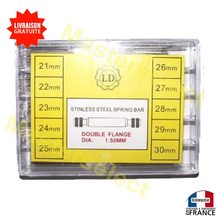 120 POMPE AXE BARRE TIGE DE BRACELET POUR MONTRE 21-30mm -Pas Cher- - Photo 1/1