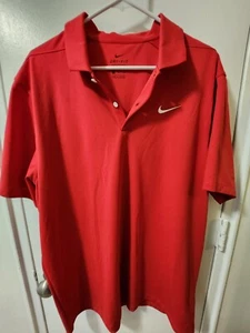 NIE GETRAGEN HERREN NIKE GOLF TIGER HOLZ ROT GOLFSHIRT XL - Bild 1 von 3