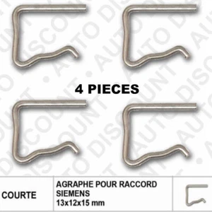 Lot de 4 agrafes clip retour de gasoil Pour injecteur Siemens agrafe clips - Picture 1 of 2