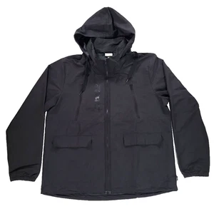 Adidas Neo Jacket Men's XL Full Zip Hooded Black Mesh Lining Activewear - Picture 1 of 10
