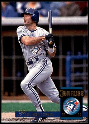 Paul Molitor 1994 Donruss #24 Blue Jays MLB READ FREE SHIPPING AutographDen - Image 1 of 2