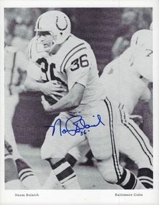 Norm Bulaich Baltimore Colts Running Back 1970-72 Autographed 8x10 Photo Dolphin - Picture 1 of 1
