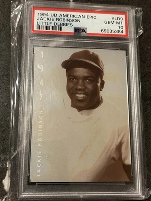 1994 UPPER DECK EPIC LITTLE DEBBIE JACKIE ROBINSON Ld9   1947 PSA 10 - Image 1 of 2