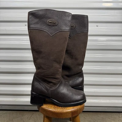Pajar Womens Shearling Lined Side Zippered Winter Boots Solid Brown Size 11 Vtg - Image 1 of 4