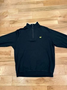 Masters Collection Pullover Mens M 1/4 Zip Navy Augusta National Golf Pima - Picture 1 of 8