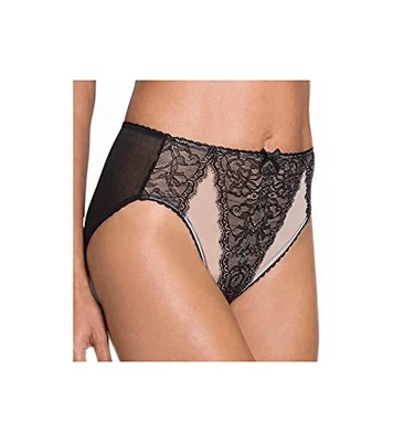 841186 WACOAL WOMEN'S RETRO CHIC HI CUT BRIEF PANTY BLACK SIZE L - Image 1 of 4