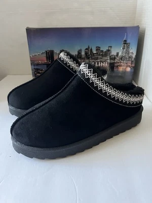 全新 Alberto Fellini UGG 设计拖鞋 男式/女式 黑色 一脚蹬 鞋 7.5-12 — 第 1/4 张图片