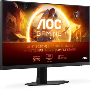 AOC 24G4XE Monitor 23.8" FHD 1920x1080 HDR10 DP HDMI NVIDIA G-Sync 180Hz 0.5ms - Bild 1 von 4