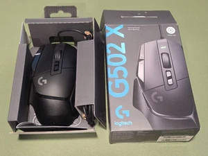 Logitech G502 X Gaming Mouse Wired HERO 25K FPS Adjustable RGB Black USB PC - Picture 1 of 2