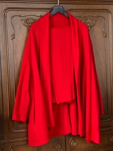 VINTAGE ALBA MODA 2teiliger Hosenanzug Strick rot Gr.46 - Bild 1 von 4