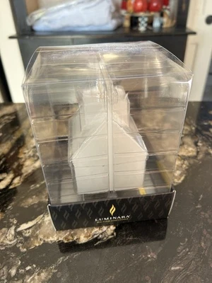 Luminara Real Flame Effect Candle House Shaped 3" x 4.3" White Unscented *NEW - Image 1 of 4