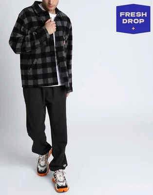 RRP €490 KENZO Flannel Overshirt Size L Wool Blend Logo Check Collared — 第 1/4 张图片