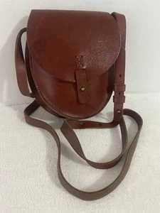 Lucky Brand Leather Crossbody Shoulder Bag Brown Boho Small Vintage - Picture 1 of 13