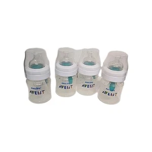 Philips Avent Anti-Colic Bottle With AirFree Vent Clear 4 oz 4 Ct. Baby Bottle - Picture 1 of 5